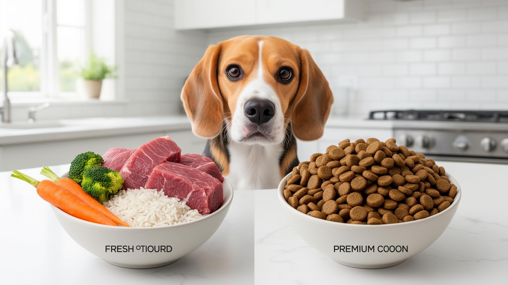 Dieta natural ou ração para cachorro - comparação entre alimentação natural e ração