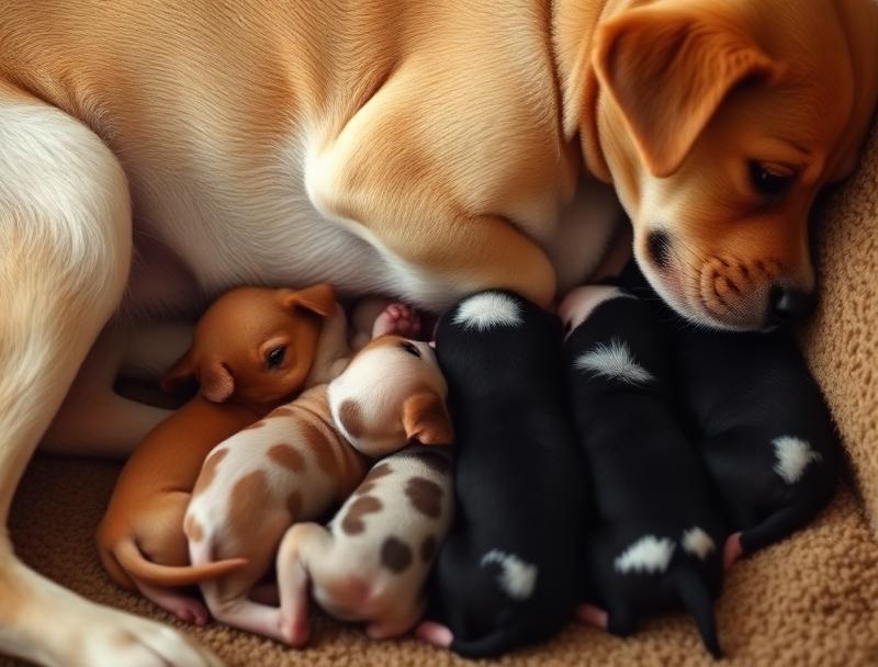 Filhotes de cachorro mamando